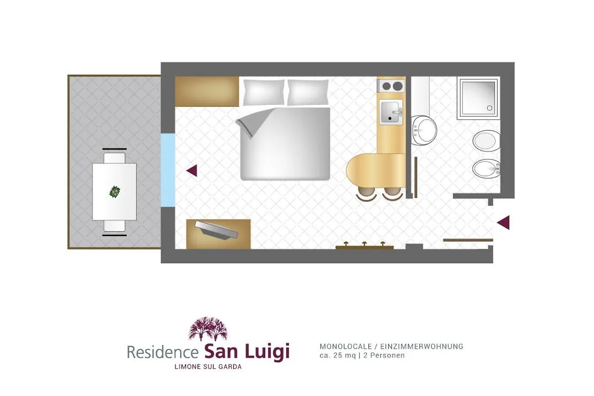 לימונה סול גרדה Residence San Luigi 3*, לימונה סול גרדה איטליה